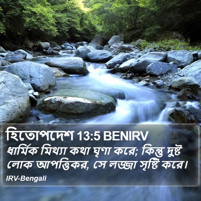 হিতোপদেশ 13:5 BENIRV Bible Verse Image