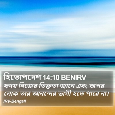 হিতোপদেশ 14:10 BENIRV Bible Verse Image