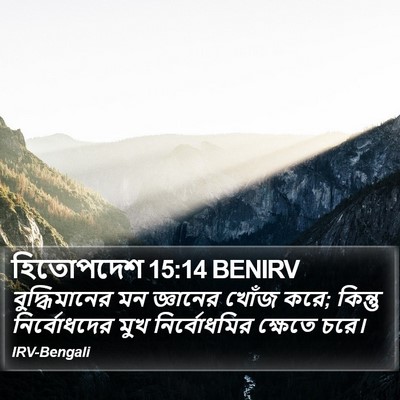 হিতোপদেশ 15:14 BENIRV Bible Verse Image