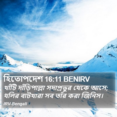 হিতোপদেশ 16:11 BENIRV Bible Verse Image