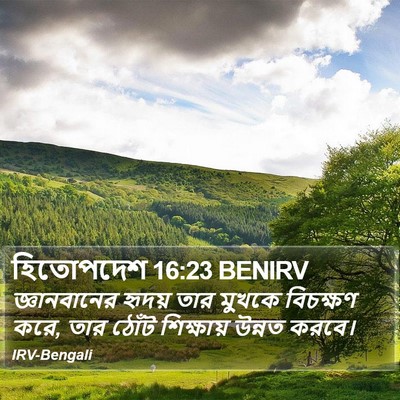 হিতোপদেশ 16:23 BENIRV Bible Verse Image