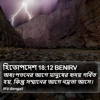হিতোপদেশ 18:12 BENIRV Bible Verse Image