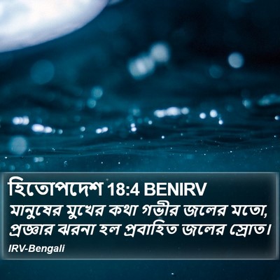 হিতোপদেশ 18:4 BENIRV Bible Verse Image