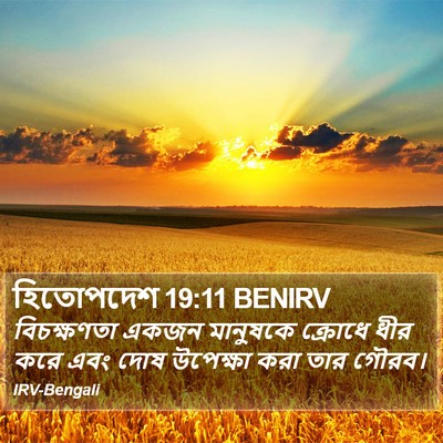 হিতোপদেশ 19:11 BENIRV Bible Verse Image