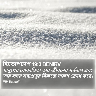 হিতোপদেশ 19:3 BENIRV Bible Verse Image