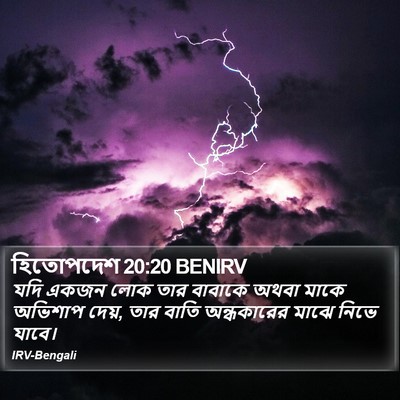 হিতোপদেশ 20:20 BENIRV Bible Verse Image