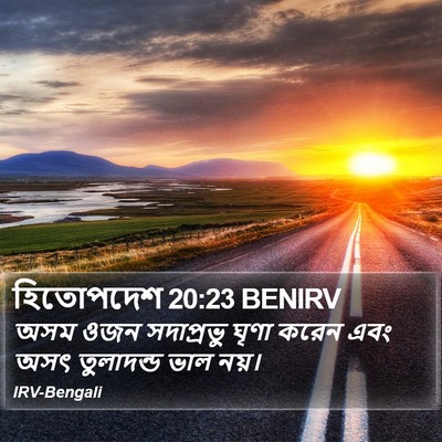 হিতোপদেশ 20:23 BENIRV Bible Verse Image