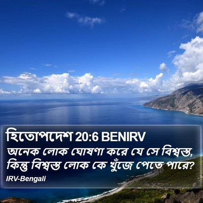 হিতোপদেশ 20:6 BENIRV Bible Verse Image