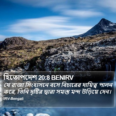 হিতোপদেশ 20:8 BENIRV Bible Verse Image