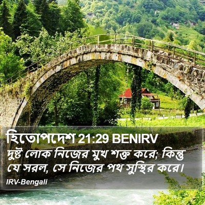 হিতোপদেশ 21:29 BENIRV Bible Verse Image