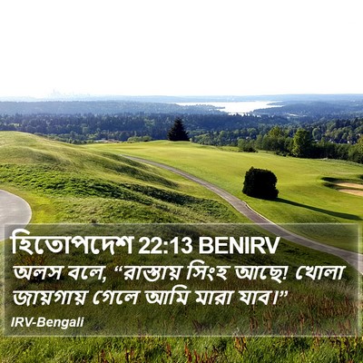 হিতোপদেশ 22:13 BENIRV Bible Verse Image