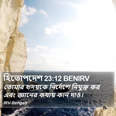 হিতোপদেশ 23:12 BENIRV Bible Verse Image