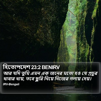 হিতোপদেশ 23:2 BENIRV Bible Verse Image
