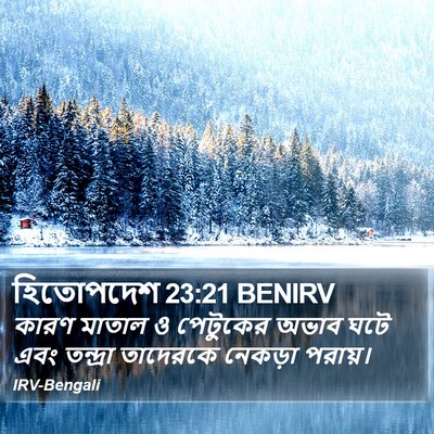 হিতোপদেশ 23:21 BENIRV Bible Verse Image