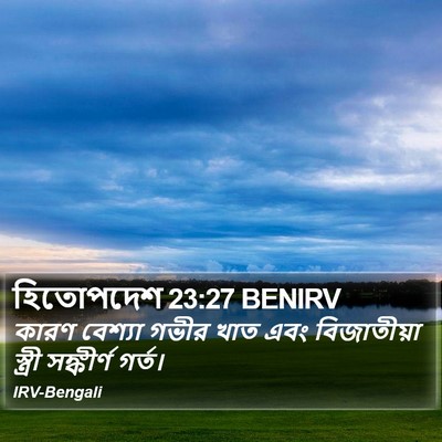 হিতোপদেশ 23:27 BENIRV Bible Verse Image