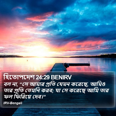 হিতোপদেশ 24:29 BENIRV Bible Verse Image