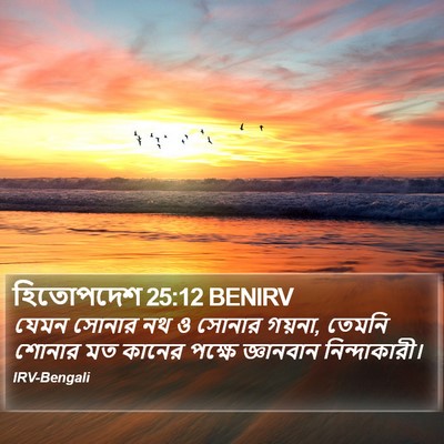 হিতোপদেশ 25:12 BENIRV Bible Verse Image