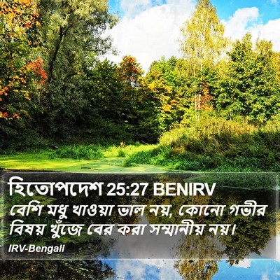 হিতোপদেশ 25:27 BENIRV Bible Verse Image