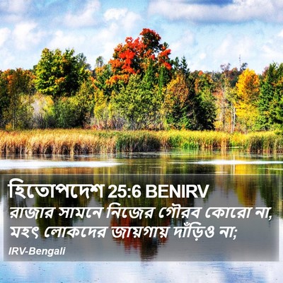 হিতোপদেশ 25:6 BENIRV Bible Verse Image