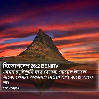 হিতোপদেশ 26:2 BENIRV Bible Verse Image