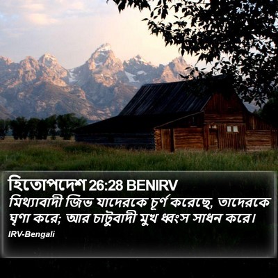 হিতোপদেশ 26:28 BENIRV Bible Verse Image