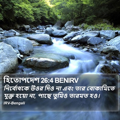 হিতোপদেশ 26:4 BENIRV Bible Verse Image