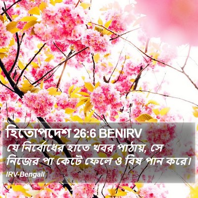হিতোপদেশ 26:6 BENIRV Bible Verse Image