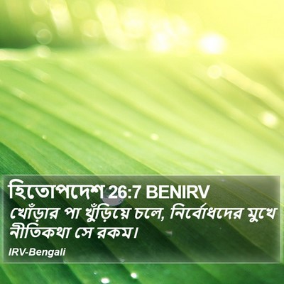 হিতোপদেশ 26:7 BENIRV Bible Verse Image