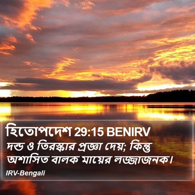 হিতোপদেশ 29:15 BENIRV Bible Verse Image