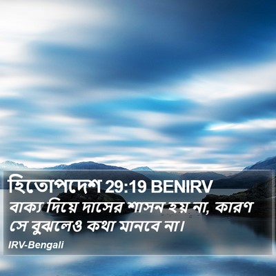 হিতোপদেশ 29:19 BENIRV Bible Verse Image