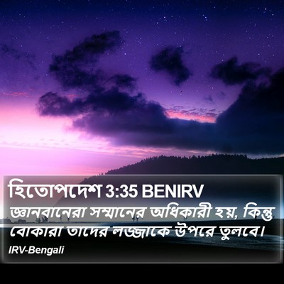 হিতোপদেশ 3:35 BENIRV Bible Verse Image