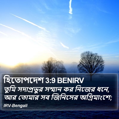 হিতোপদেশ 3:9 BENIRV Bible Verse Image