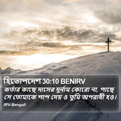 হিতোপদেশ 30:10 BENIRV Bible Verse Image
