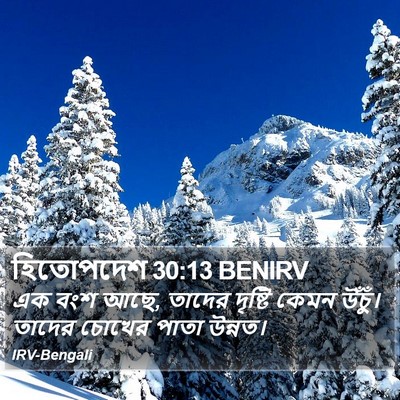 হিতোপদেশ 30:13 BENIRV Bible Verse Image