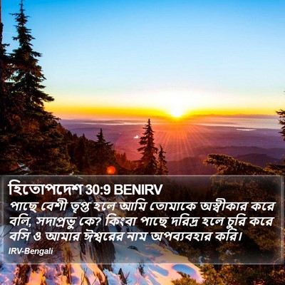 হিতোপদেশ 30:9 BENIRV Bible Verse Image