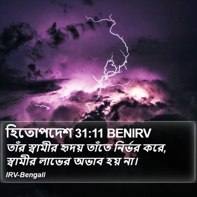 হিতোপদেশ 31:11 BENIRV Bible Verse Image