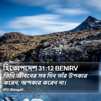 হিতোপদেশ 31:12 BENIRV Bible Verse Image