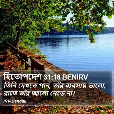 হিতোপদেশ 31:18 BENIRV Bible Verse Image