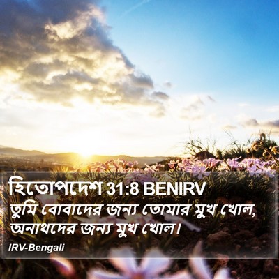 হিতোপদেশ 31:8 BENIRV Bible Verse Image
