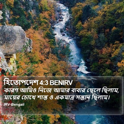 হিতোপদেশ 4:3 BENIRV Bible Verse Image