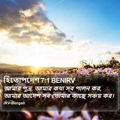 হিতোপদেশ 7:1 BENIRV Bible Verse Image