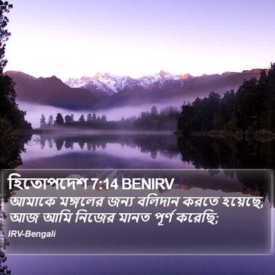 হিতোপদেশ 7:14 BENIRV Bible Verse Image