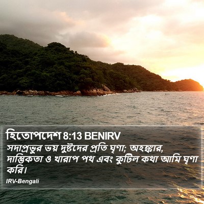 হিতোপদেশ 8:13 BENIRV Bible Verse Image