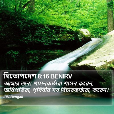হিতোপদেশ 8:16 BENIRV Bible Verse Image
