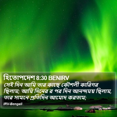 হিতোপদেশ 8:30 BENIRV Bible Verse Image