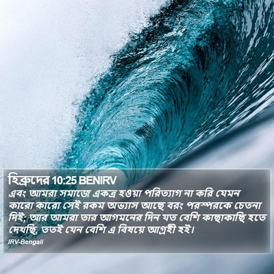 হিব্রুদের 10:25 BENIRV Bible Verse Image