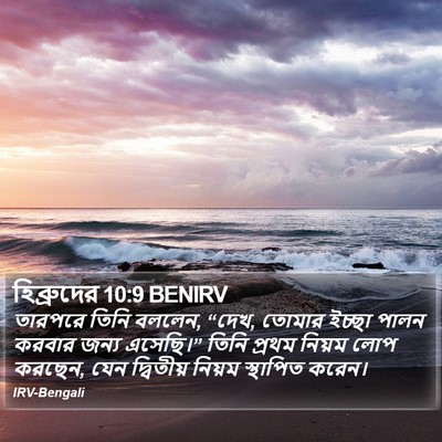 হিব্রুদের 10:9 BENIRV Bible Verse Image