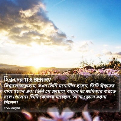 হিব্রুদের 11:8 BENIRV Bible Verse Image