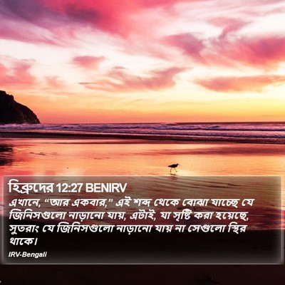 হিব্রুদের 12:27 BENIRV Bible Verse Image
