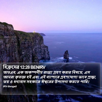 হিব্রুদের 12:28 BENIRV Bible Verse Image